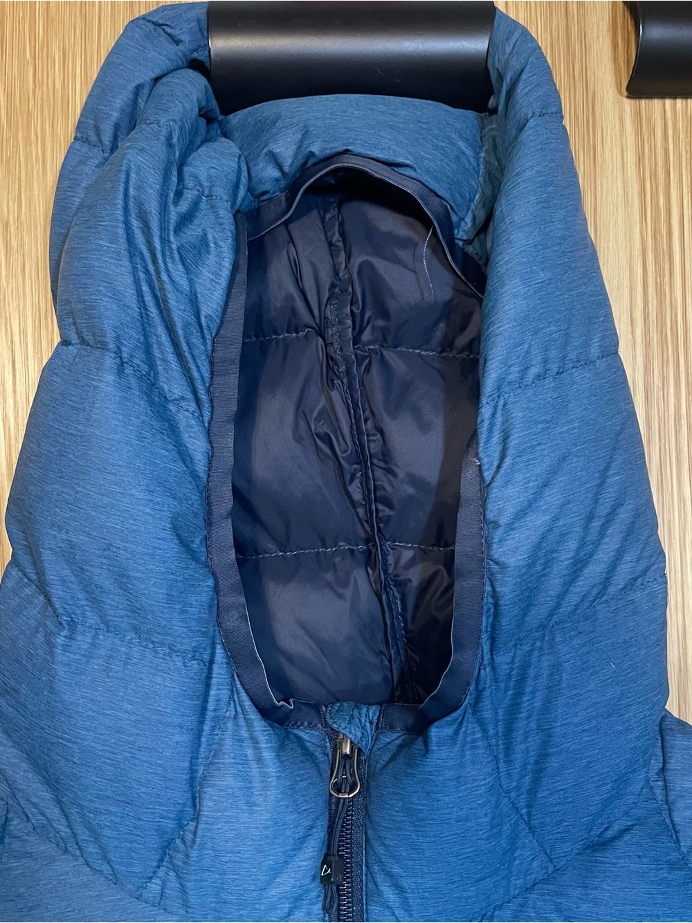 Paradox Duck Down Feather Light Packable Hooded Puffer Jacket Blue L - Picture 5 of 12